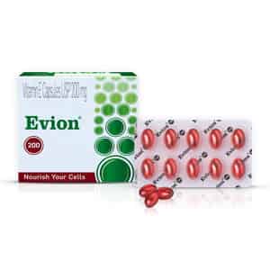 Evion 200mg | Vitamin E | Antioxidant To Repair & Protect Cells | Strip Of 10 Capsules