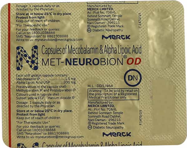 Met Neurobion Od Dn Strip Of 10 Capsules