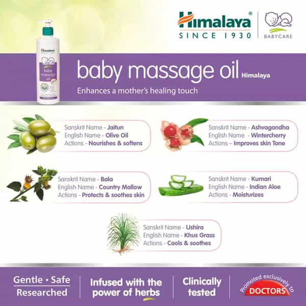 Himalaya Baby Massage Body Oil Bottle Of 100 Ml