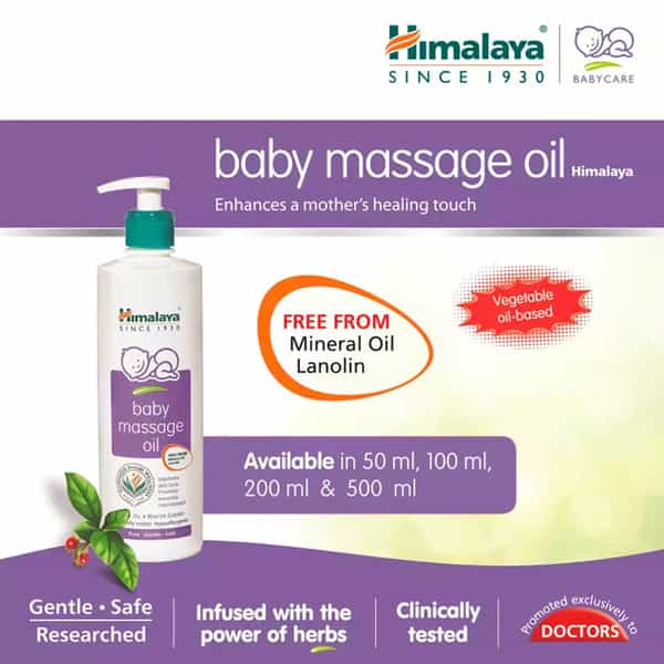 Himalaya Baby Massage Body Oil Bottle Of 100 Ml