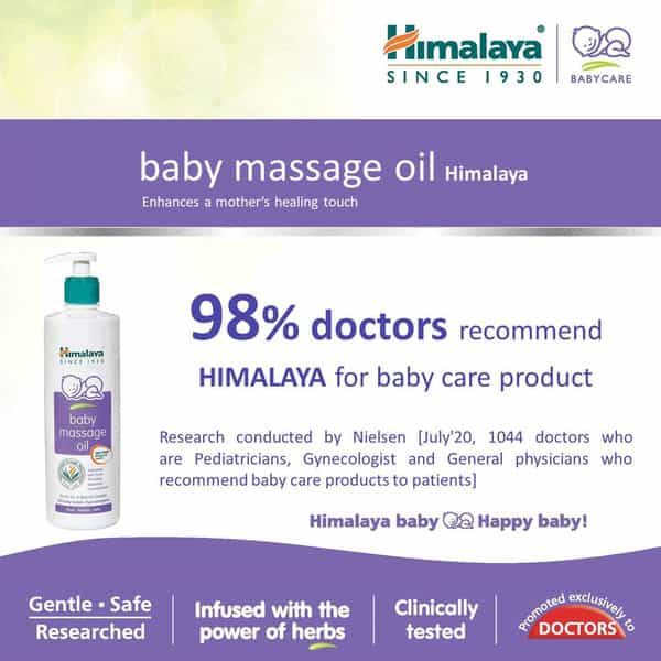 Himalaya Baby Massage Body Oil Bottle Of 100 Ml