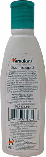 Himalaya Baby Massage Body Oil Bottle Of 100 Ml