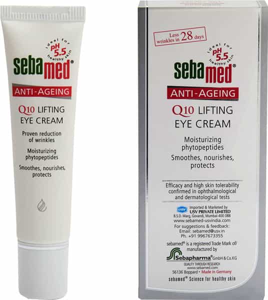 Sebamed Anti-Ageing Q10 Lifting Eye Cream 15 Ml | With Phytopeptides | Less Wrinkles In 28 Days