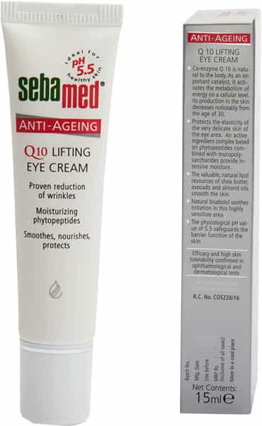 Sebamed Anti-Ageing Q10 Lifting Eye Cream 15 Ml | With Phytopeptides | Less Wrinkles In 28 Days
