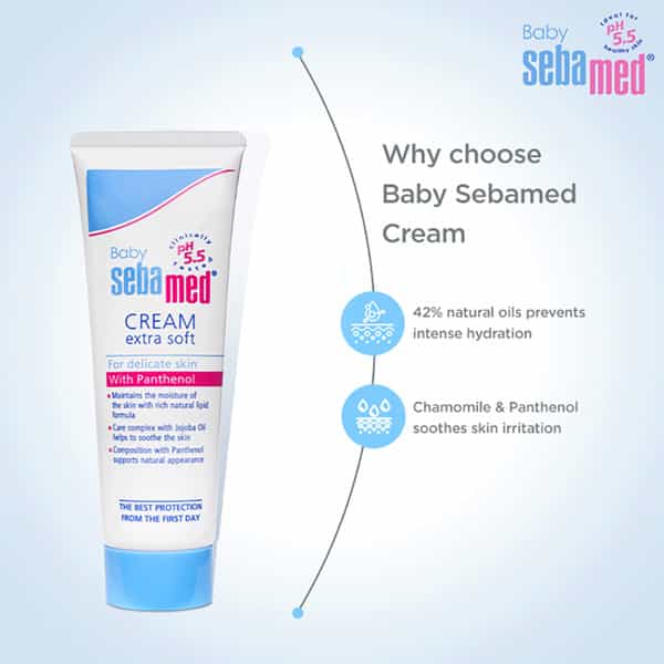 Sebamed Baby Cream Extra Soft | Ph 5.5 | For Delicate Skin | 200 Ml