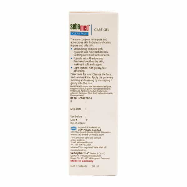 Sebamed Clear Face Care Gel | Ph 5.5 | For Impure & Oily Skin | 50 Ml