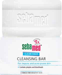Sebamed Clear Face Cleansing Bar 100gm | Ph 5.5 | Reduces Pimples & Blackheads | Vitamin E