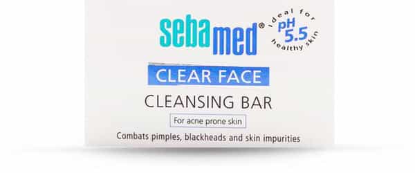 Sebamed Clear Face Cleansing Bar 100gm | Ph 5.5 | Reduces Pimples & Blackheads | Vitamin E