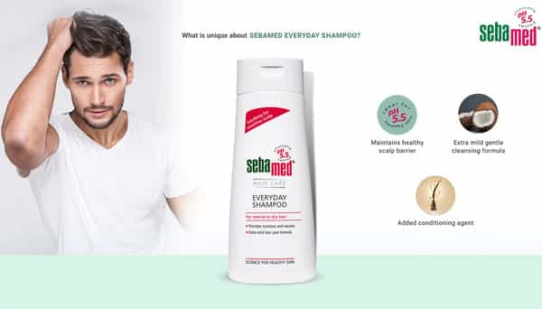 Sebamed Everyday Shampoo 200Ml |Ph 5.5 | Normal To Dry Hair | Mild Formula | Gives Moisture & Volume
