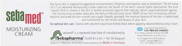 Sebamed Moisturizing Cream 50 Ml | Ph 5.5 | Normal - Dry Skin | Prevents Premature Aging