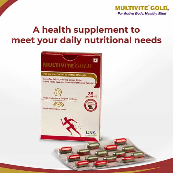 Multivite Gold Strip Of 15 Softgel Capsules