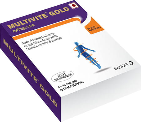 Multivite Gold Strip Of 15 Softgel Capsules