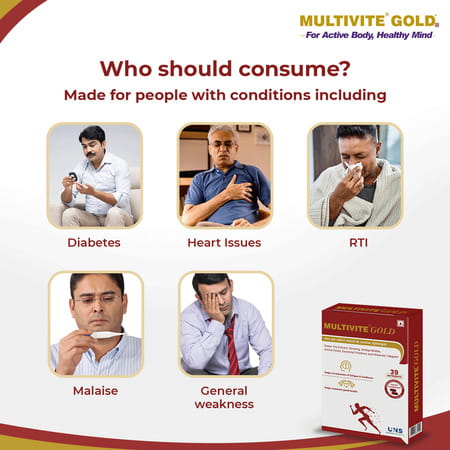 Multivite Gold Strip Of 15 Softgel Capsules