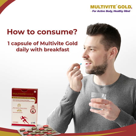 Multivite Gold Strip Of 15 Softgel Capsules