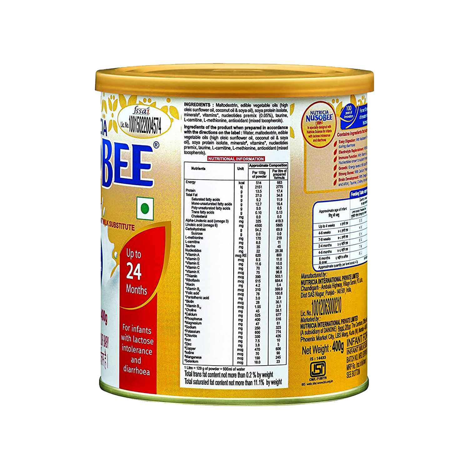 Buy Nusobee Soya Baby Food Tin Of 400 G Online & Get Upto 60 OFF at