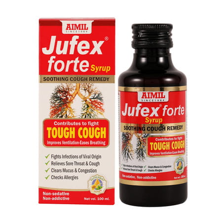 Aimil Jufex Forte Cough Remedy Pepermint & Honey Syrup 100 Ml