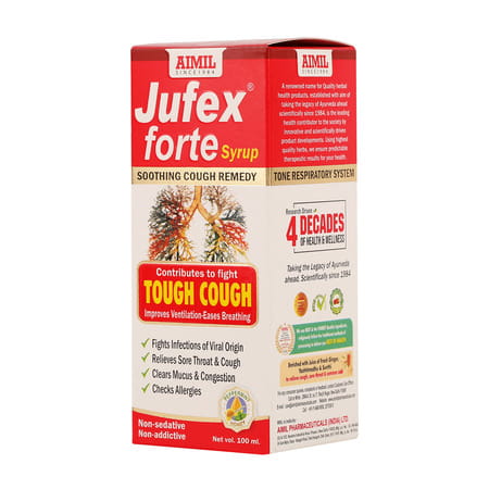 Aimil Jufex Forte Cough Remedy Pepermint & Honey Syrup 100 Ml