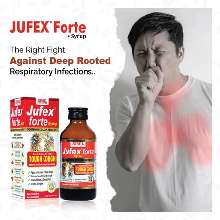 Aimil Jufex Forte Cough Remedy Pepermint & Honey Syrup 100 Ml