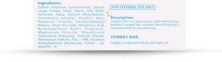 Cetaphil Cleansing & Moisturising Syndet Bar | Face & Body | 75 Gm