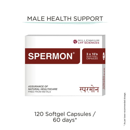 Spermon Strip Of 10 Softgel Capsules (Pack Of 3)