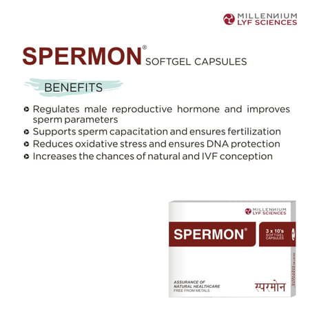 Spermon Strip Of 10 Softgel Capsules (Pack Of 3)