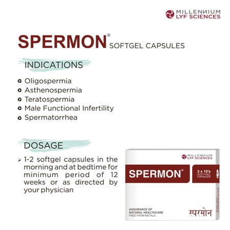 Spermon Strip Of 10 Softgel Capsules (Pack Of 3)