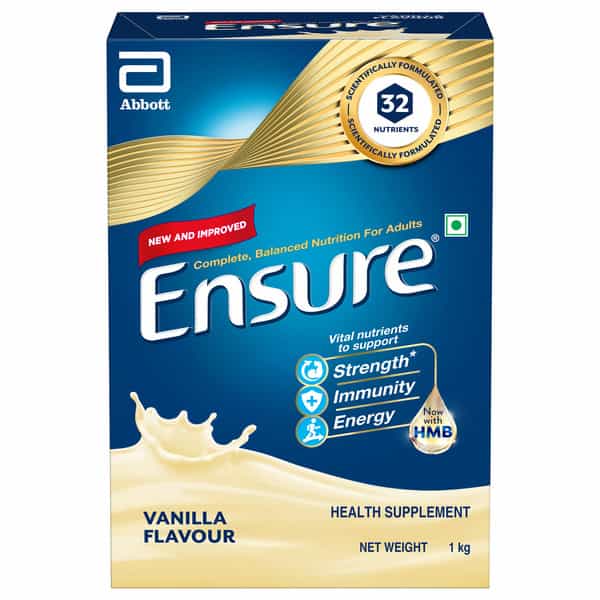 Ensure Balanced Nutrition For Adults Vanilla Flavour With Hbm Box Of 1 Kg