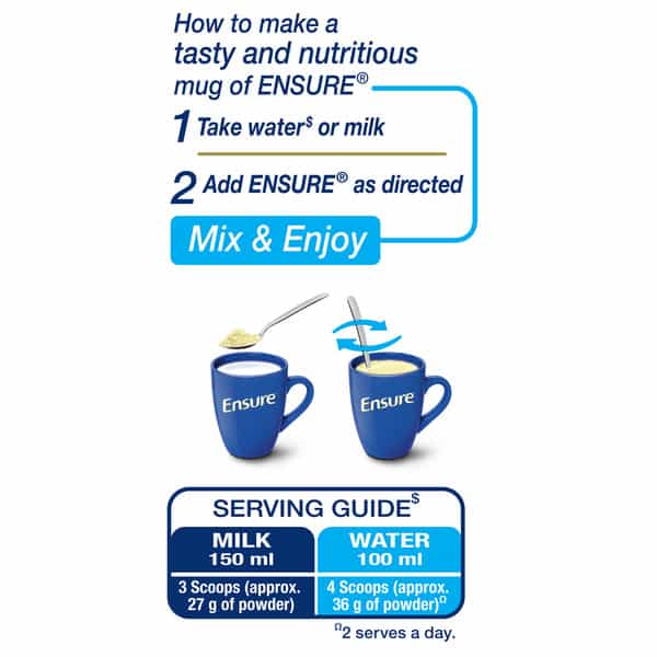 Ensure Balanced Nutrition For Adults Vanilla Flavour With Hbm Box Of 1 Kg