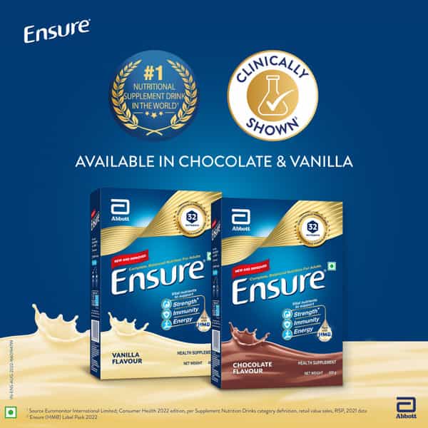 Ensure Balanced Nutrition For Adults Vanilla Flavour With Hbm Box Of 1 Kg