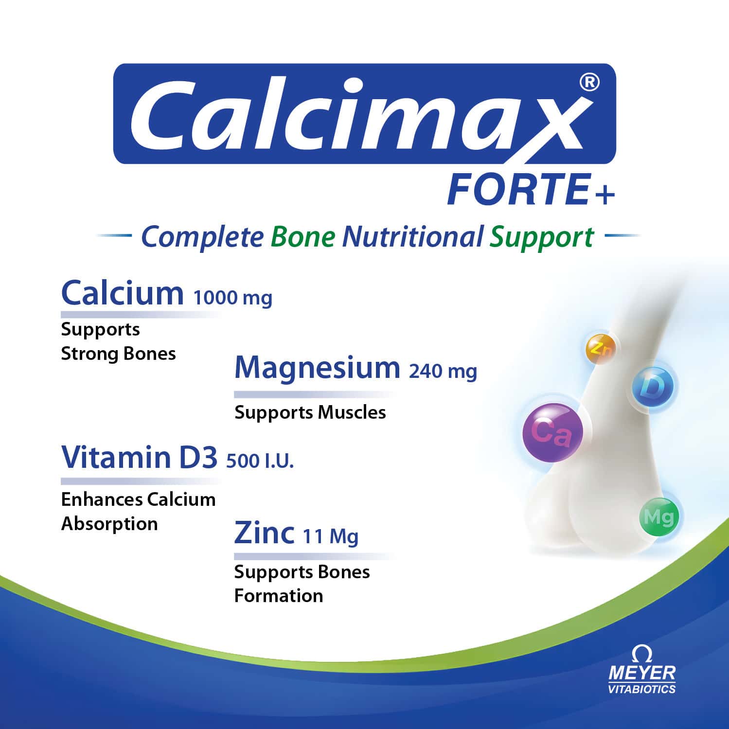 CALCIMAX FORTE PLUS | STRIP | 30 TABLETS