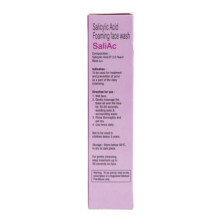 Saliac Foaming Face Wash Foaming Bottle Salicylic Acid Of 60 Ml