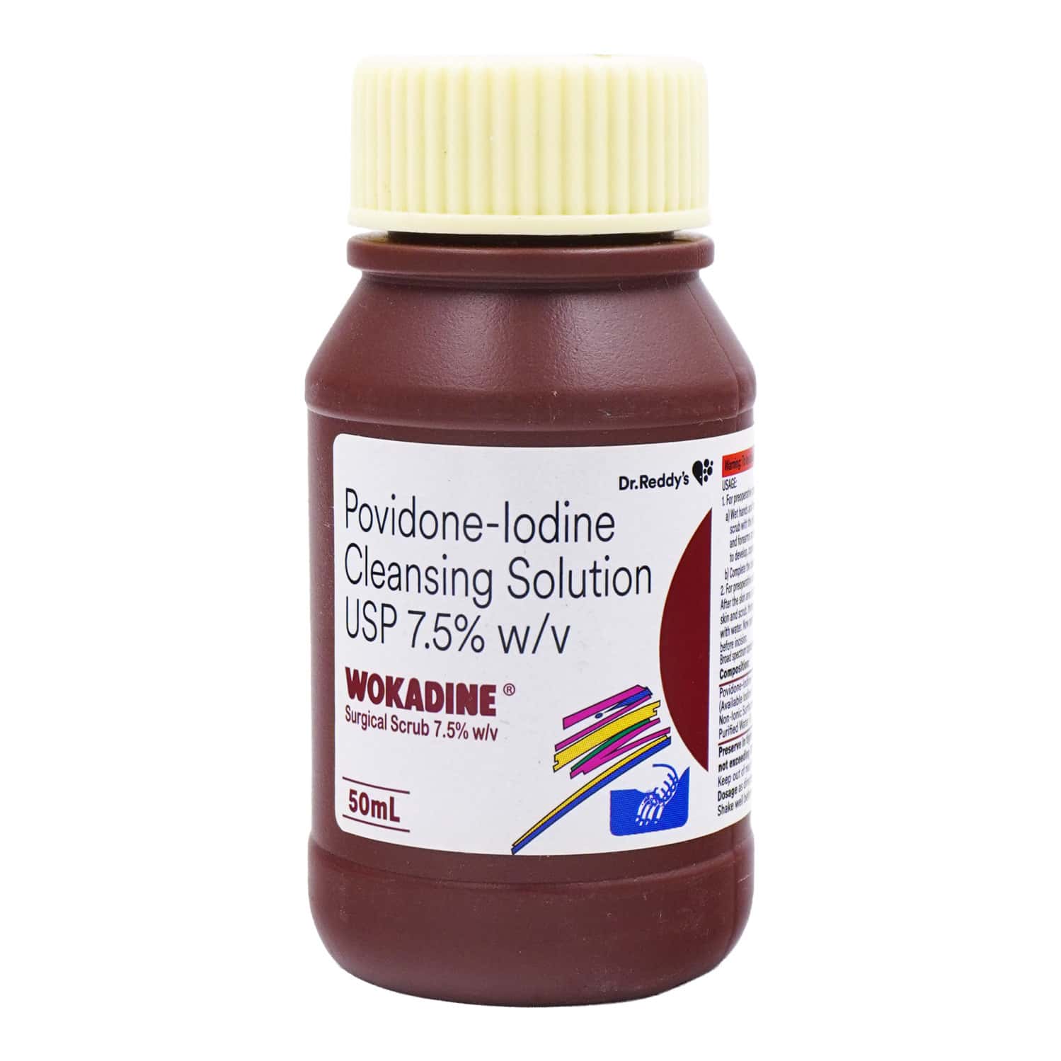 Wokadine Surgical Scrub 7.5 % Cleansing Solution 50 Ml