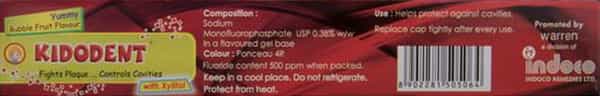 Kidodent 0.38% Paste 75Gm