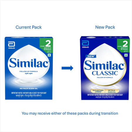 Similac Classic Stage 2 Follow-Up Formula (From 6 - 12 Months) Refill Of 400 Gm