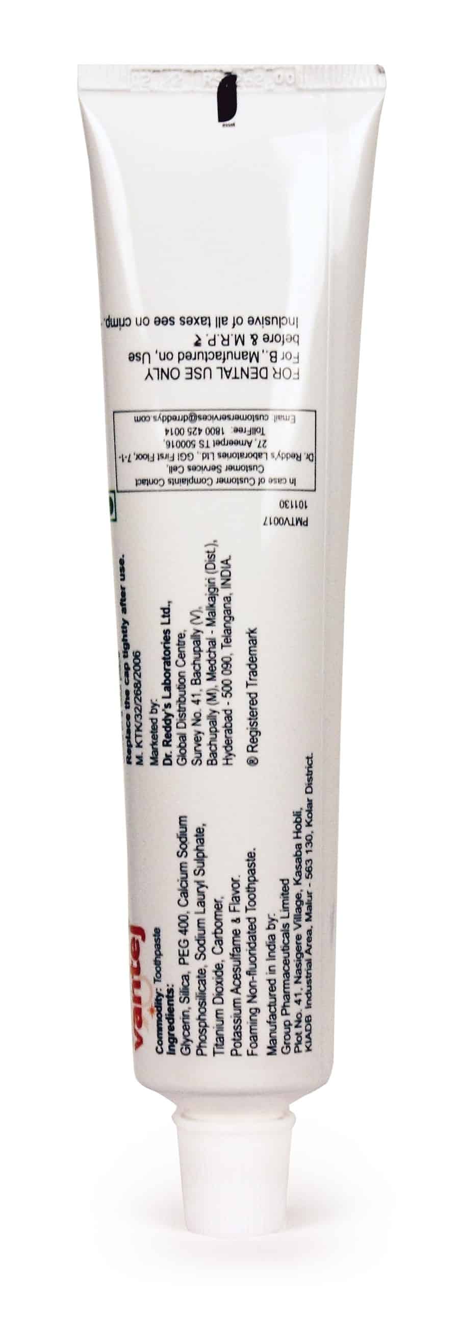 Vantej Toothpaste Uses In Hindi Buy Vantej Toothpaste For Hypersensitive Teeth - 100g Online get Upto