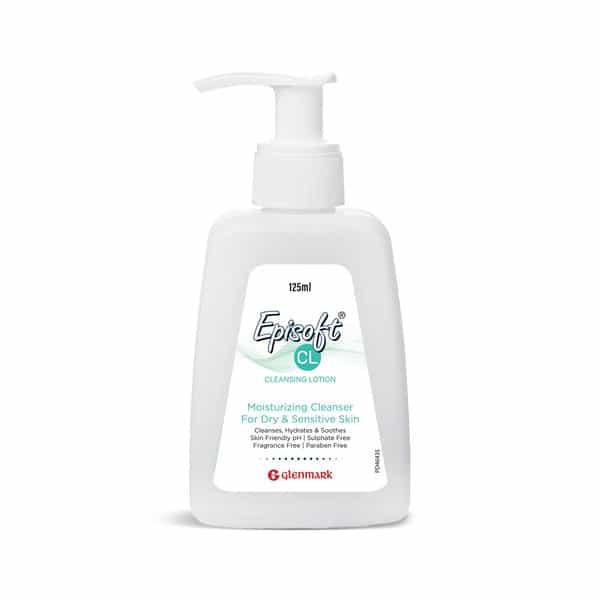Episoft Cl | Moisturizing Cleanser For Dry & Sensitive Skin | Cleansing Lotion | Bottle 125 Ml
