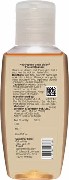 Neutrogena Deep Clean Facial Cleanser - 50Ml