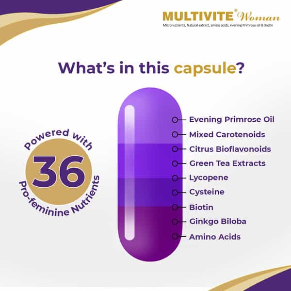 Multivite Woman Daily Health Supplement Softgels With Essential Vitamins & Minerals 15 Tabgels