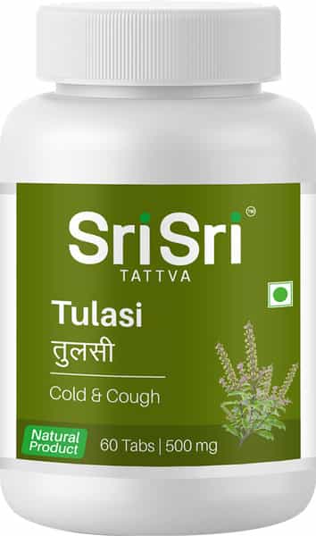 Sri Sri Tattva Tulasi - Cold & Cough | 60 Tabs | 500Mg