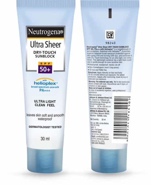 Neutrogena Ultra Sheer Dry Touch Sunblock Spf 50+ 30Ml