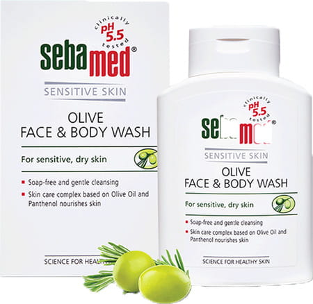 Sebamed Olive Face & Body Wash 200 Ml | Ph 5.5 | Soap Free | For Sensitive & Dry Skin