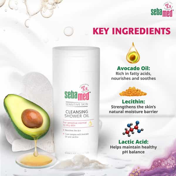 Sebamed Cleansing Shower Oil | Ph 5.5 | For Sensitive Normal To Dry Skin | 200 Ml
