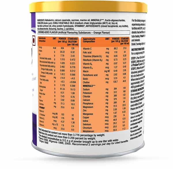 Prosure Orange Nutrition Drink Tin Of 400 G
