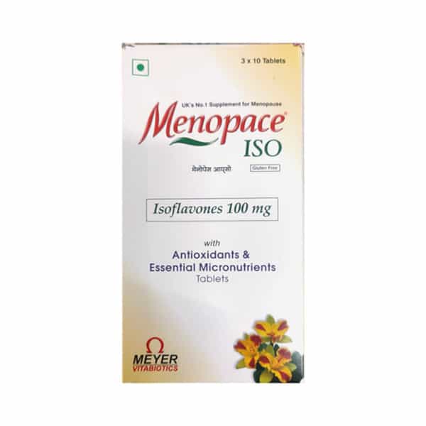 Menopace Iso 100Mg Gluten Free Strip Of 10 Veg Tablets