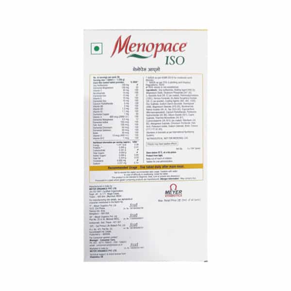 Menopace Iso 100Mg Gluten Free Strip Of 10 Veg Tablets