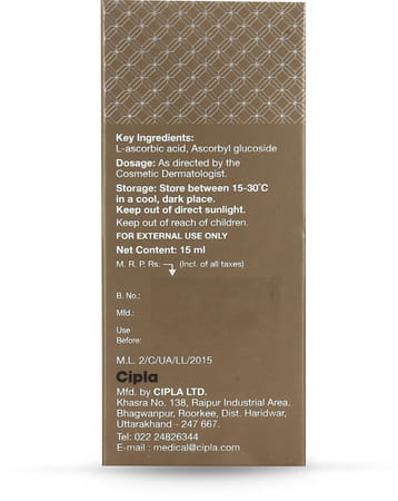 Vc 15 Vitamin C Serum | Rich In Antioxidants For Ageing Skin | 15 Ml
