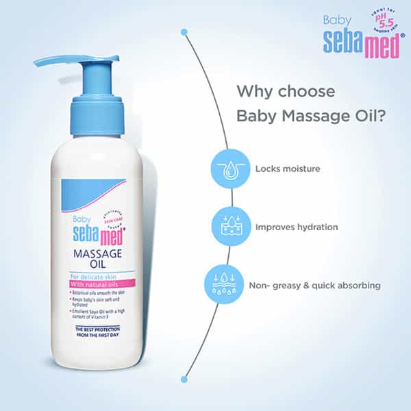 Sebamed Baby Massage Oil | Ph 5.5 | For Delicate Skin | 150 Ml