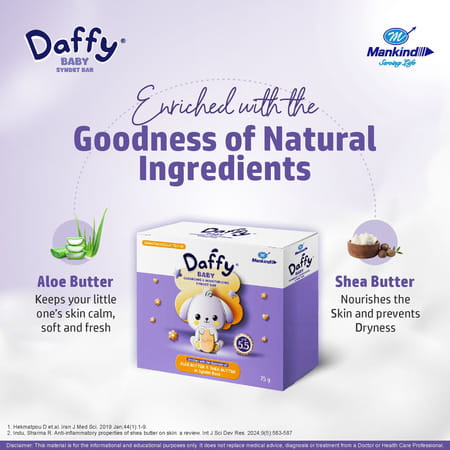Daffy Baby Ph 5.5 Cleansing & Moisturizing Bathing Bar 75Gm