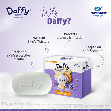 Daffy Baby Ph 5.5 Cleansing & Moisturizing Bathing Bar 75Gm