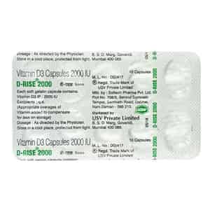 D Rise 2000iu Strip Of 10 Softgel Capsules
